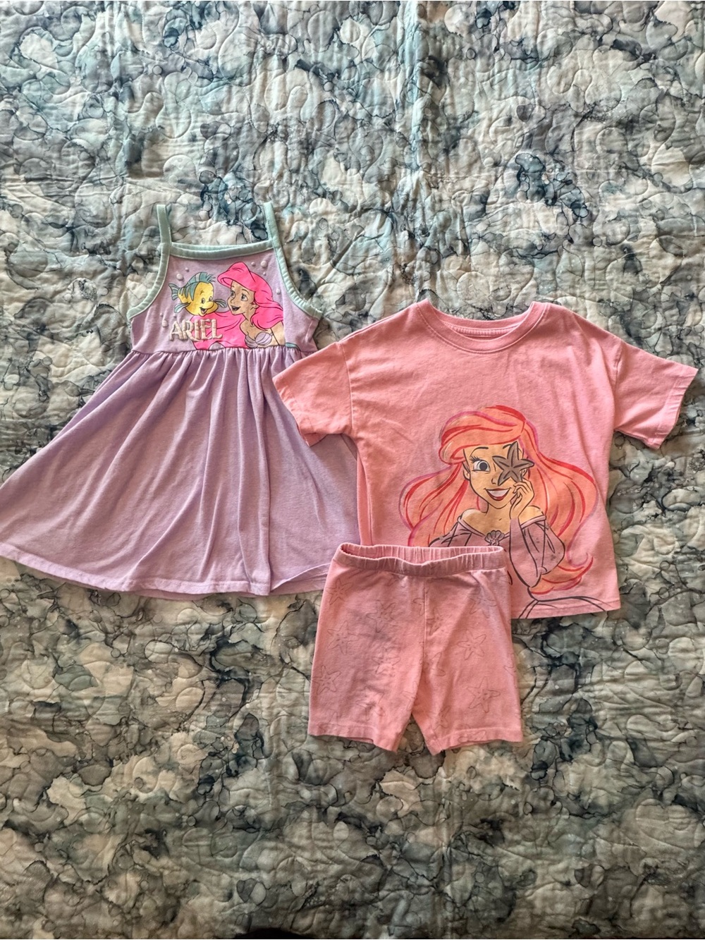 Disney Ariel Girls' Pink & Lavender Summer Set